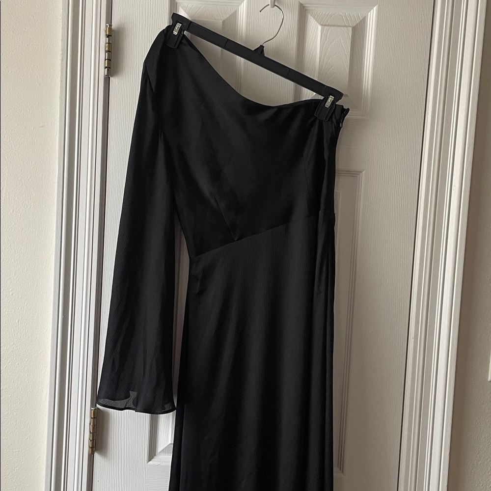 Sachin & Babi Keely Black One Shoulder Gown Dress size 6 - Picture 12 of 17